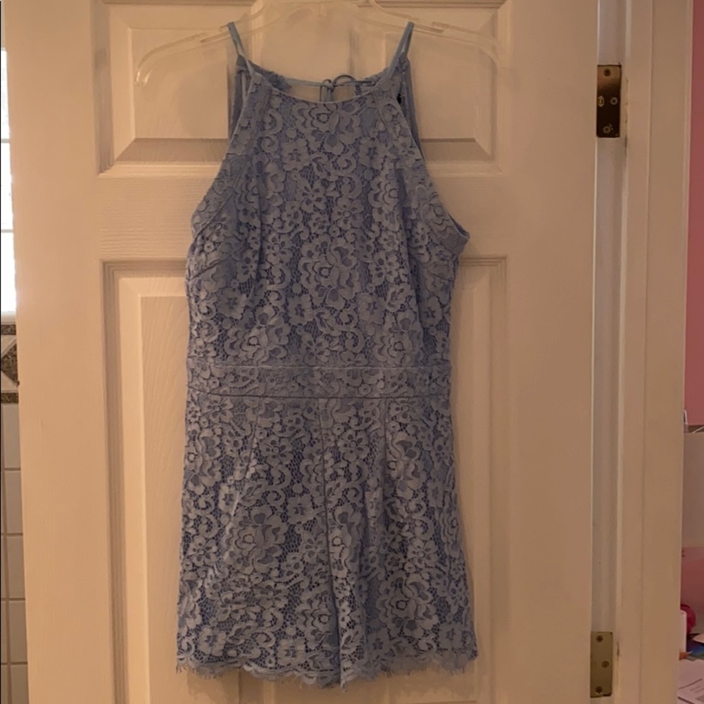 Light Blue lace romper